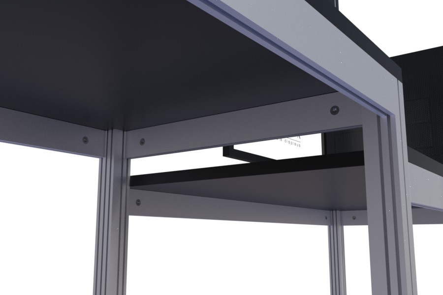 Lockable, adjustable table and workstation